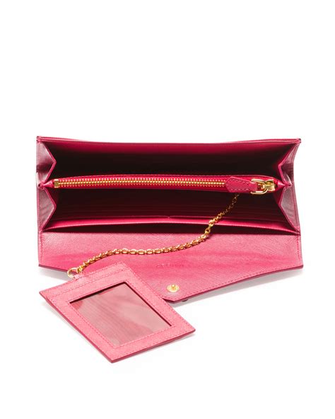 pink Prada envelope wallet